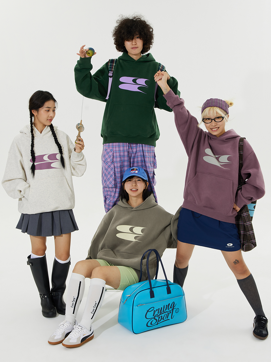 CryingCenter Logo Velvet Cotton Hoodie