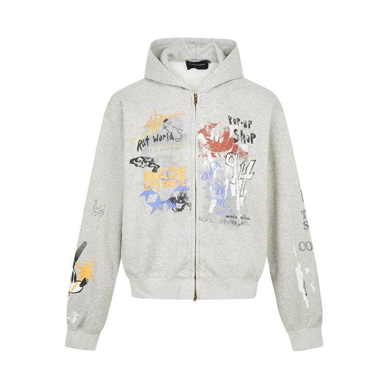 MADEEXTREME KAI CENAT Graffiti Zipped Hoodie