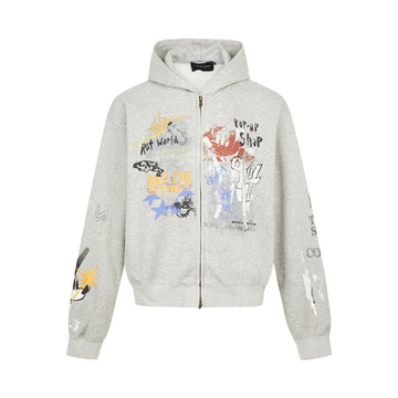 MADEEXTREME KAI CENAT Graffiti Zipped Hoodie