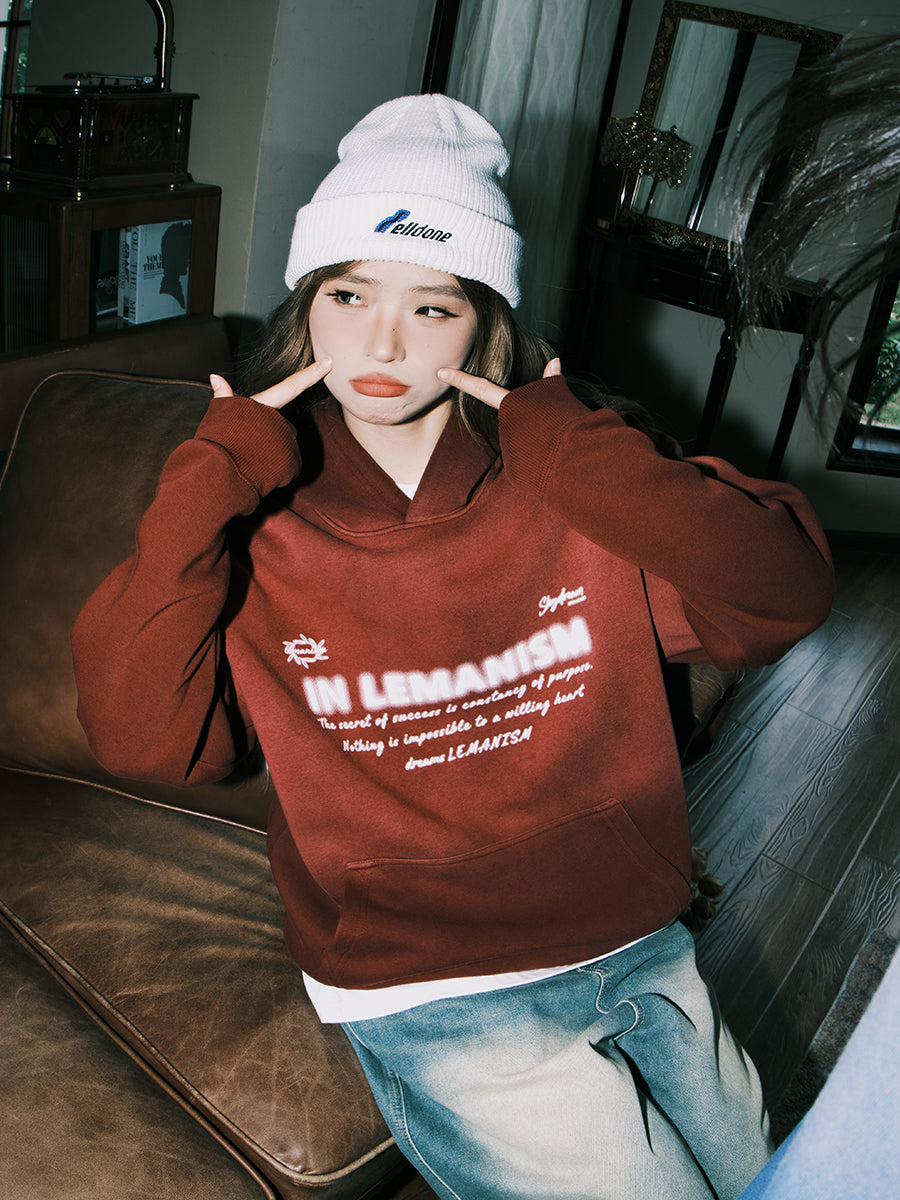 lemanism Distressed Wash Gradient Hoodie