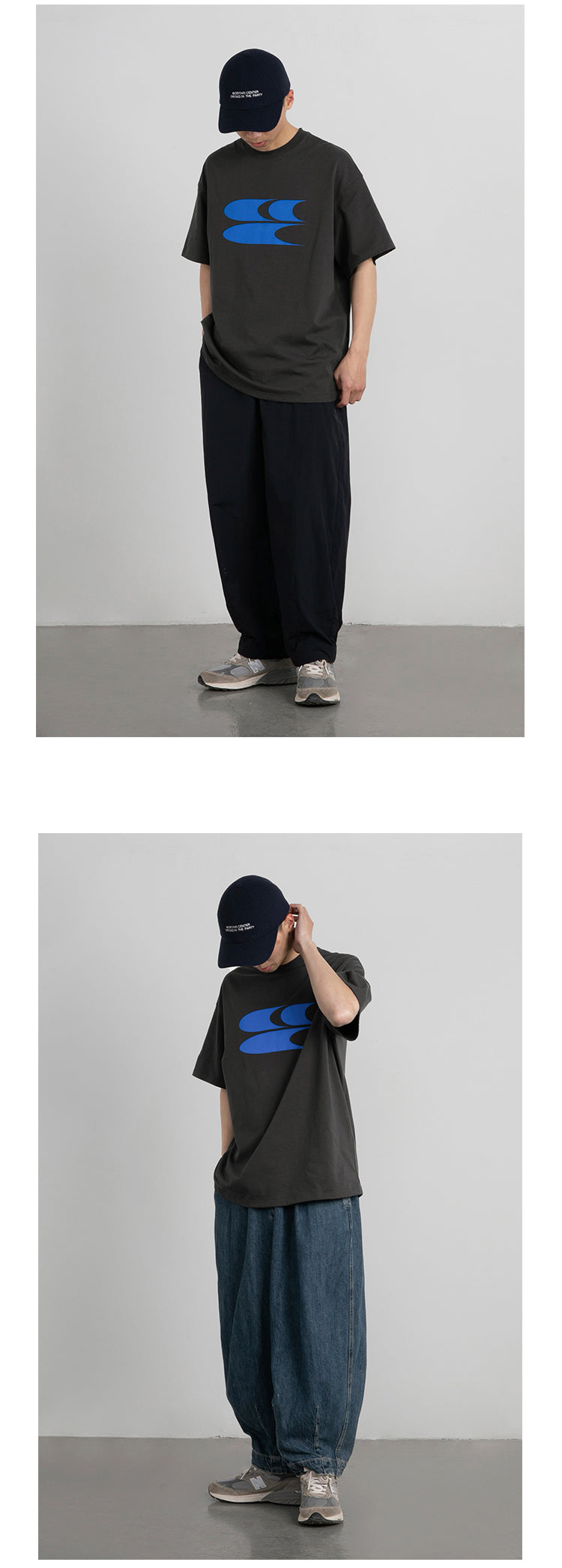 تي شيرت بكتف متساقط 3CLOGO من CryingCenter