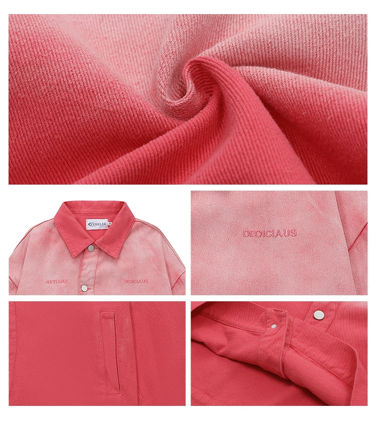 BLACKBB سترة مطرزة باللون الوردي التوتي المتدرج