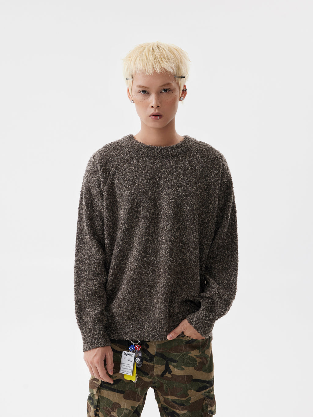 BTSG Lazy Raglan Neck Knit Sweater