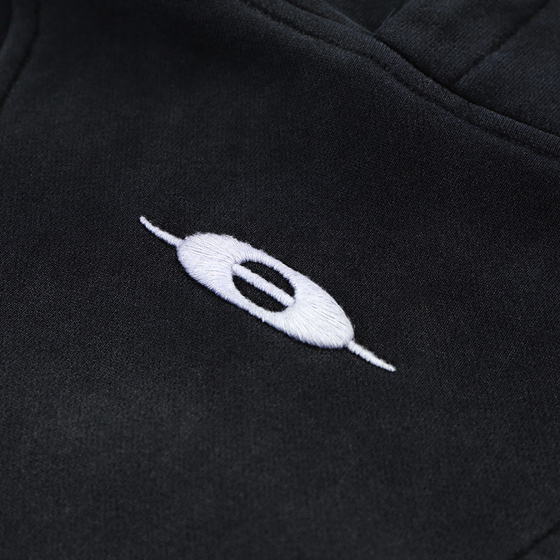 FORGIVNESS deconstructed stitched velvet hoodie