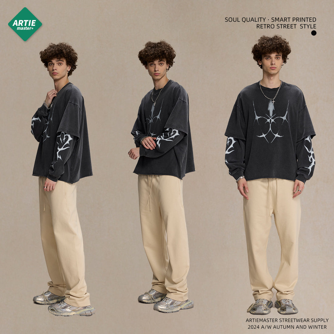 ARTIE Double Layer HASHI Long Sleeve Tee