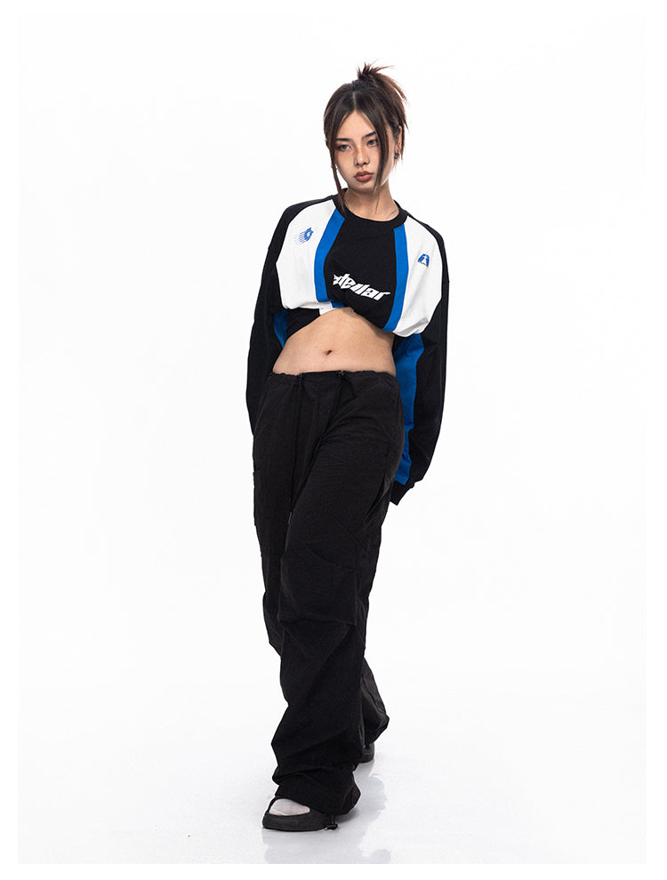 BLACKBB American Fashion Brand Stitched Sports Long-Sleeved Tee