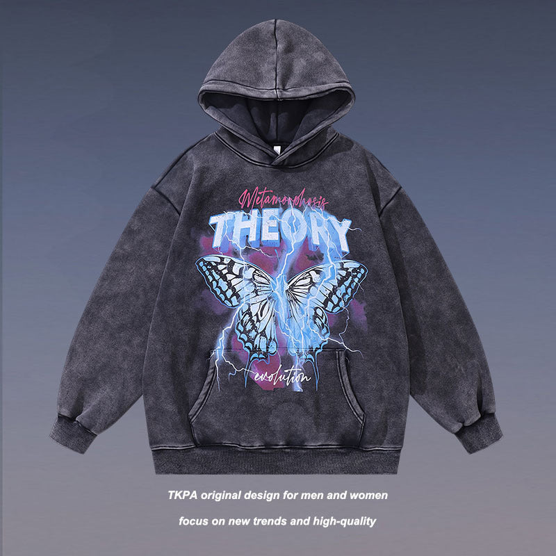 TKPA Butterfly Washed 100% Cotton Hoodie