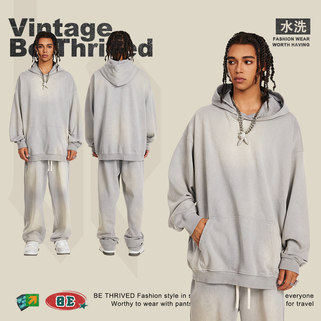 BE 360G Oversize Loose Disstressed Hoodie