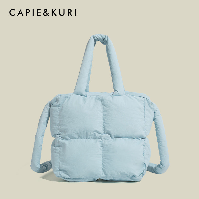 CAPIE&KURI Puffy Down Small Tote Bag Shoulder Crossbody Bag