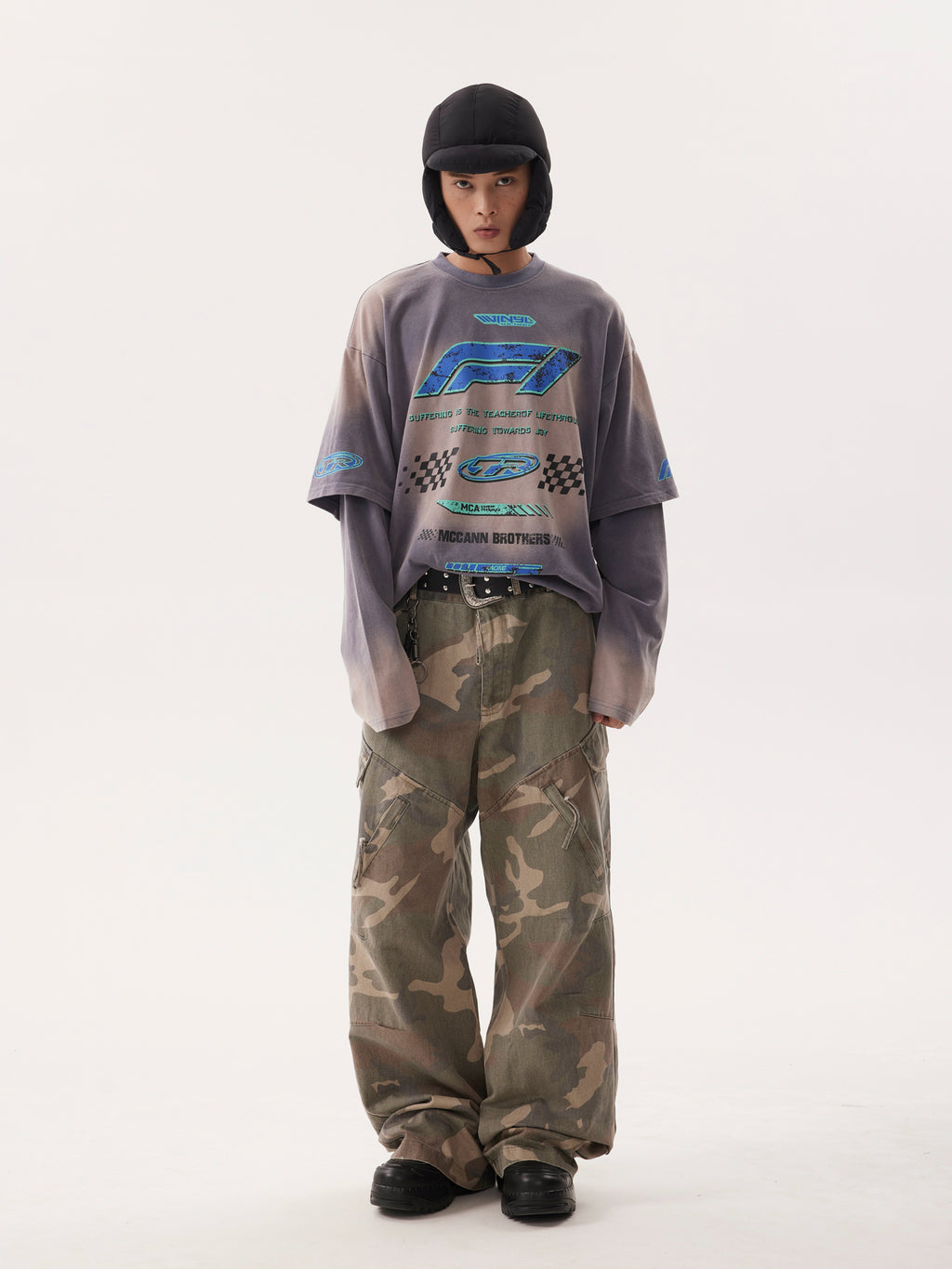 BTSG American Retro Wash Long Sleeve Top Tide Tee