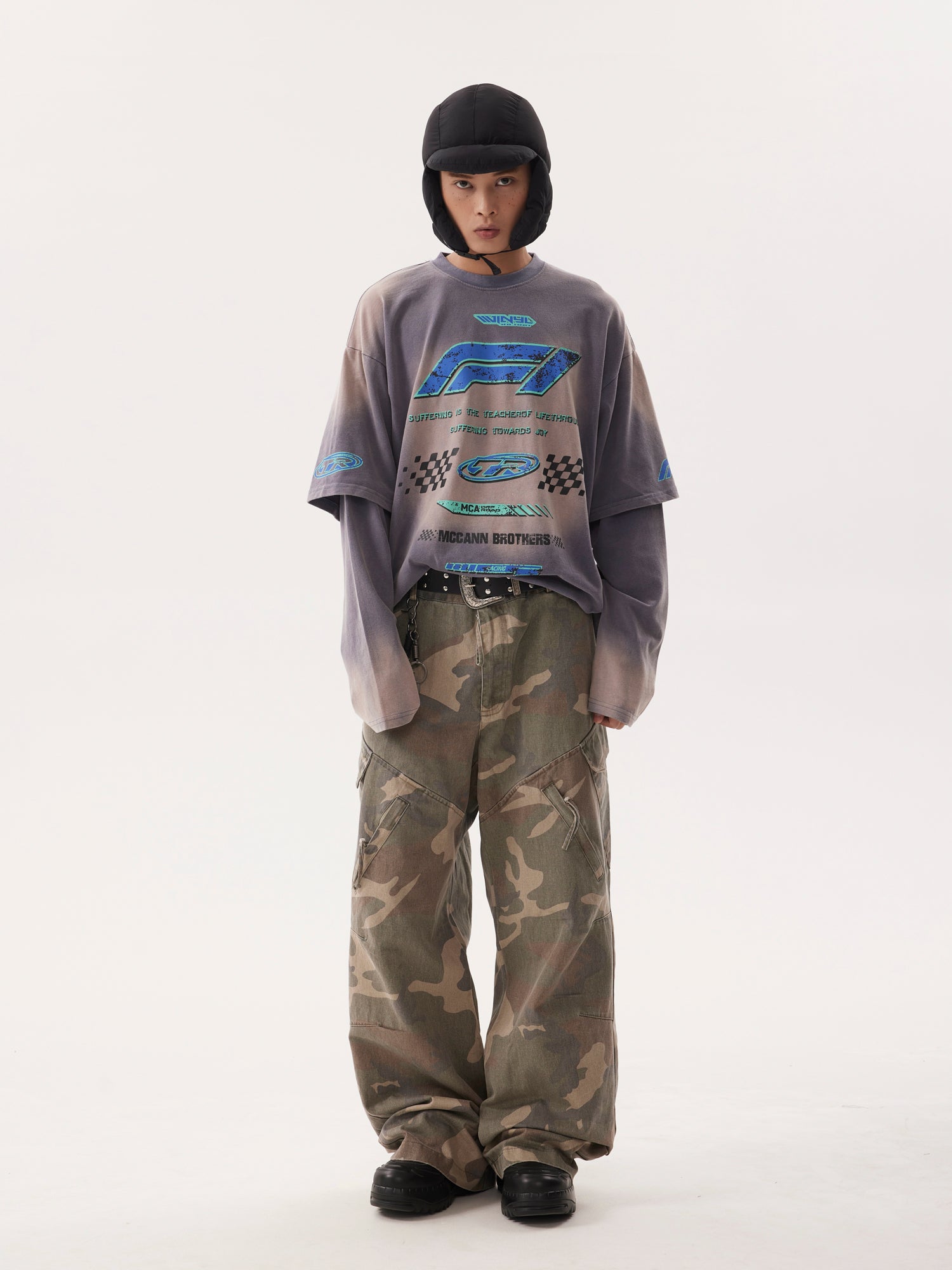 BTSG American Retro Wash Long Sleeve Top Tide Tee