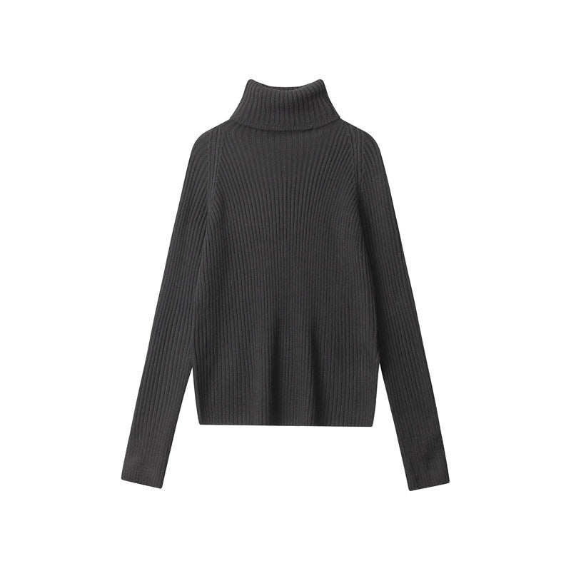 Nariele Slit Hem Turtle Neck Sweet Knit Slim Fit Classic Sweater