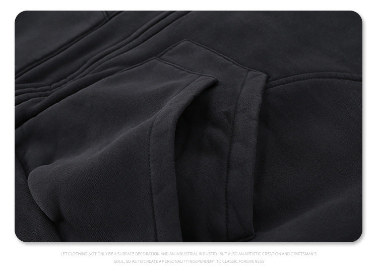 FORGIVNESS Heavy Cleanfit Washed Cardigan Zipper Hoodie