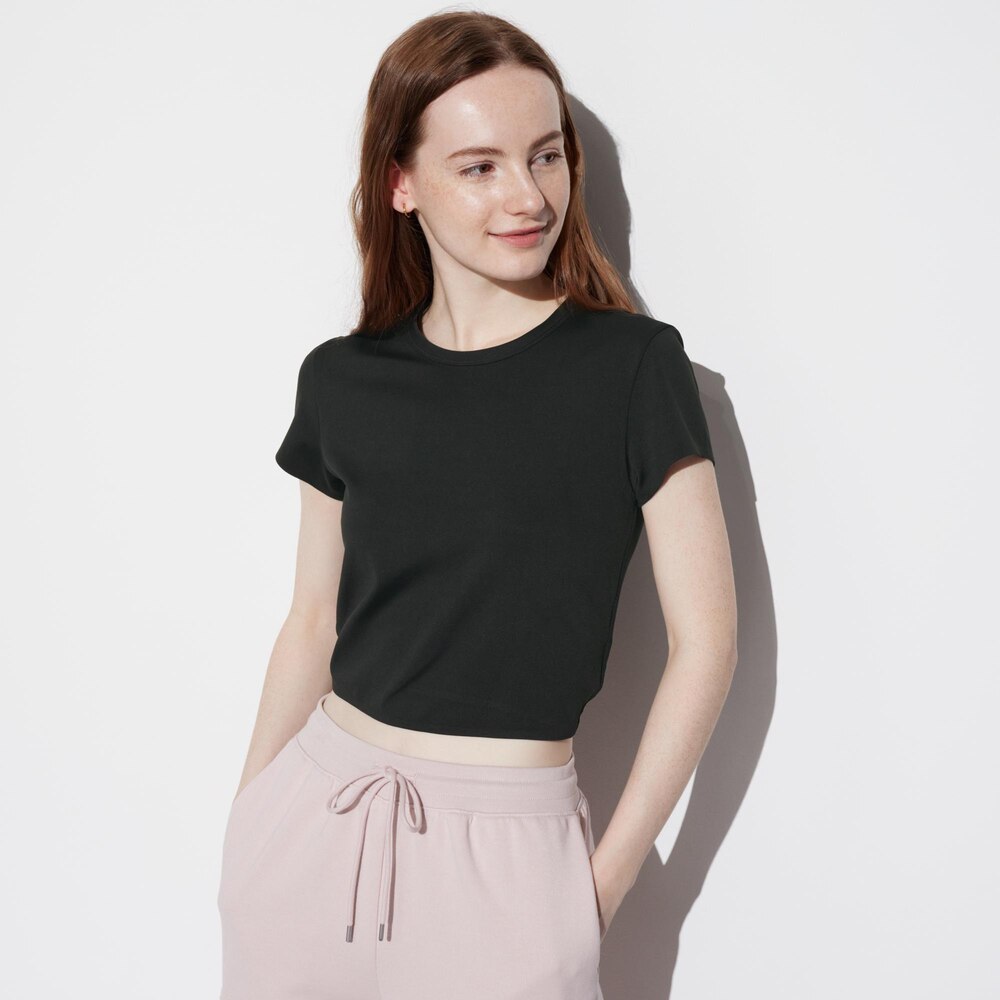 UNIQLO Women's AIRism High Stretch Short Tee