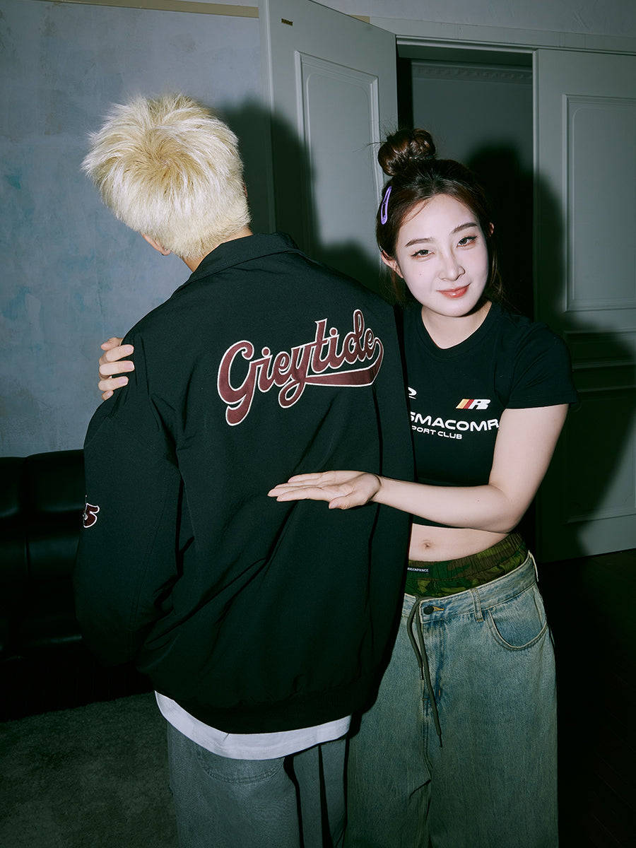 lemanism Embroidery College Jacket