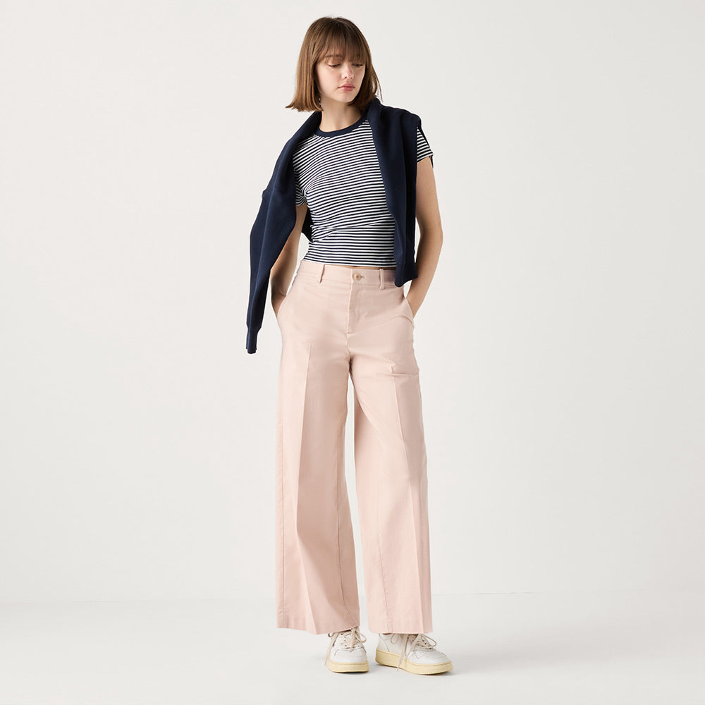 UNIQLO Women's Wide-leg Cotton-Blend Pants