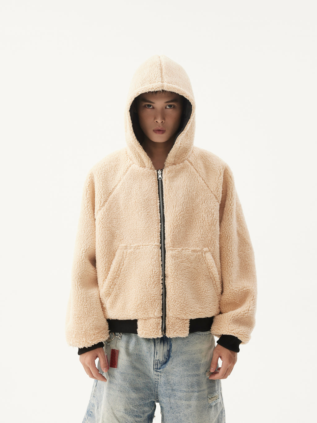 BTSG Reversible Lambswool Hooded Jacket