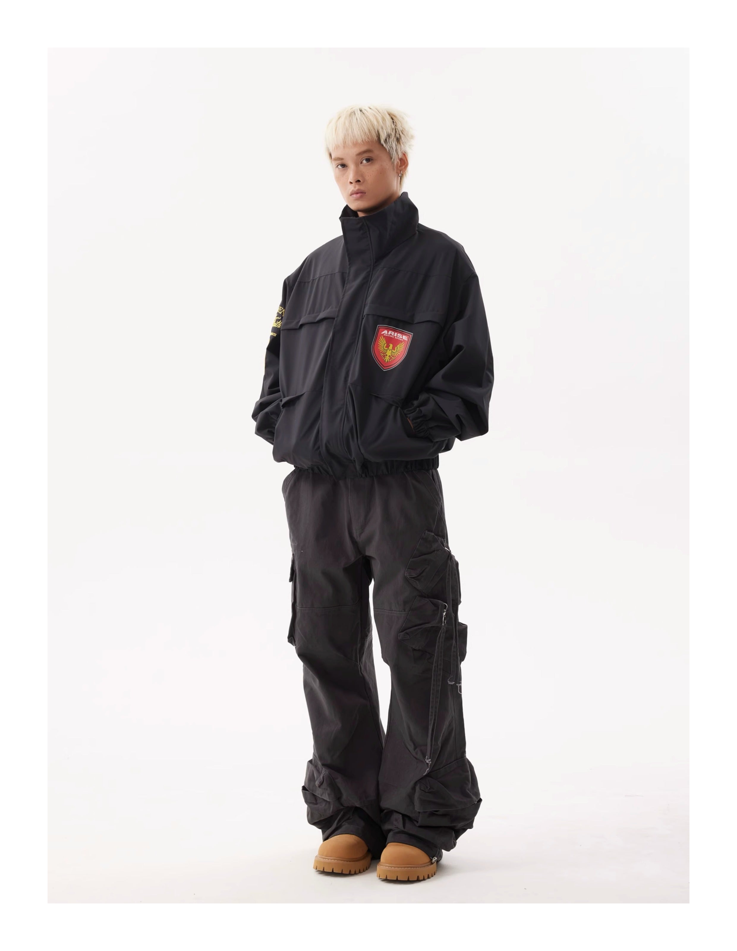 BTSG Badge Tactical Pocket Silhouette High Neck Jacket