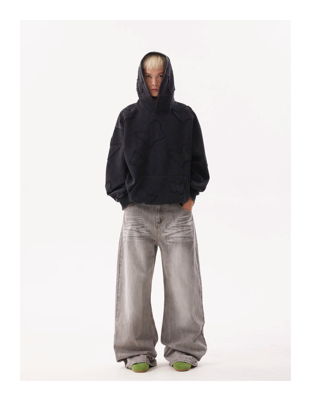 BTSG Wash Aged Premium Whisker Loose Straight Jeans