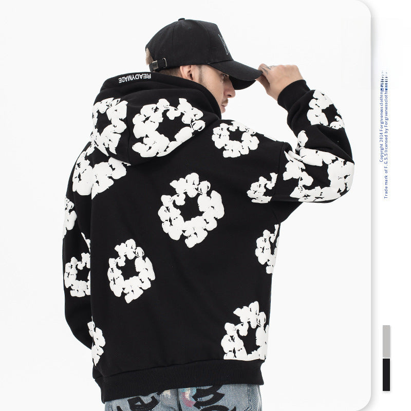 FORGIVNESS  Monogram Embroidery Casual Hoodie