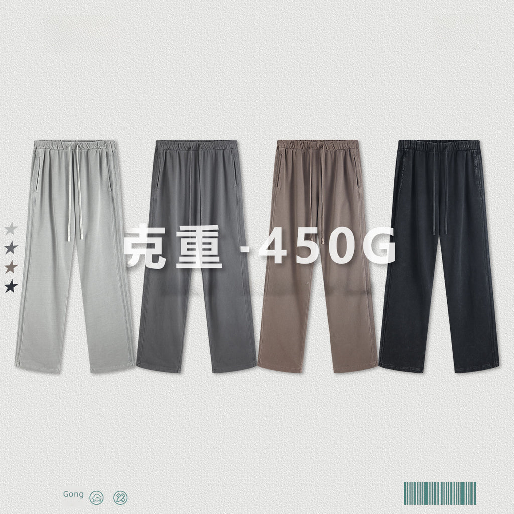 BE 450G 100% Cotton Washed Loose Sweatpants