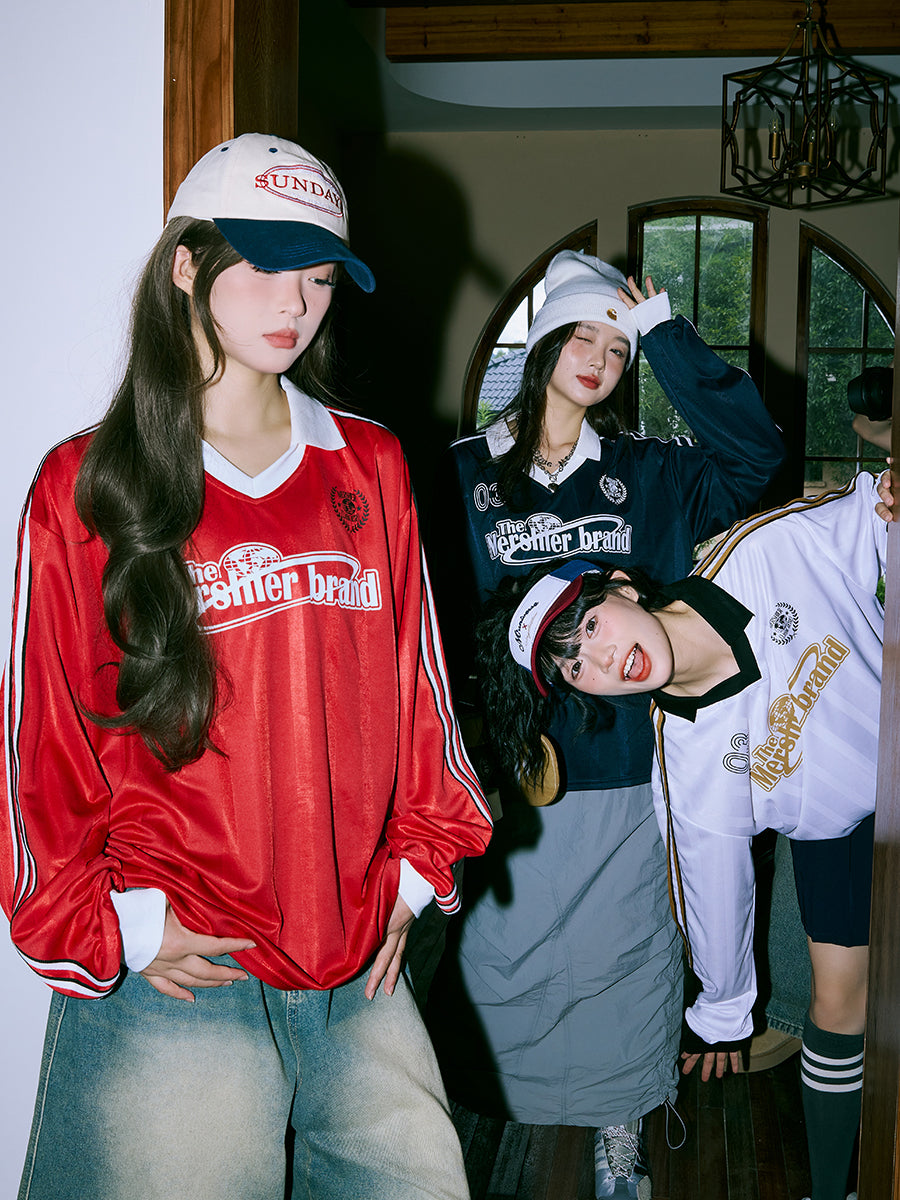 Mershier three-bar V-neck long sleeve Jersey