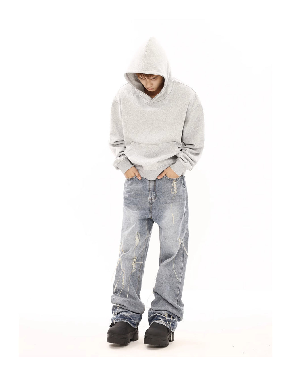 BTSG Cropped Commuter Boxy Hoodie