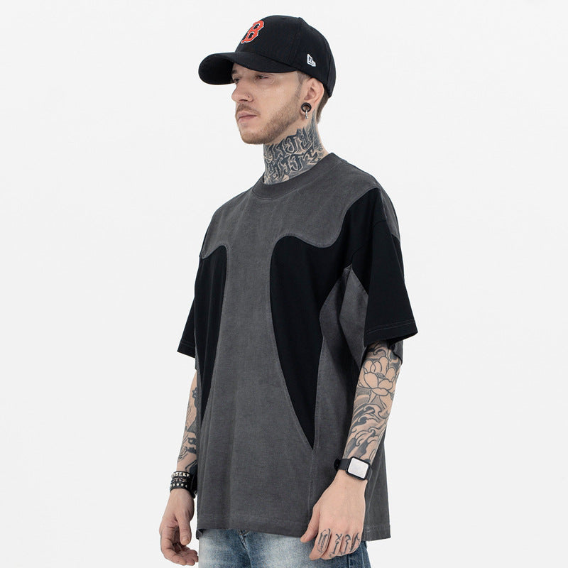 FORGIVNESS Simple Distressed Blocks Embroidery Tee