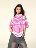 BLACKBB American Personality V-Neck Pink Tee