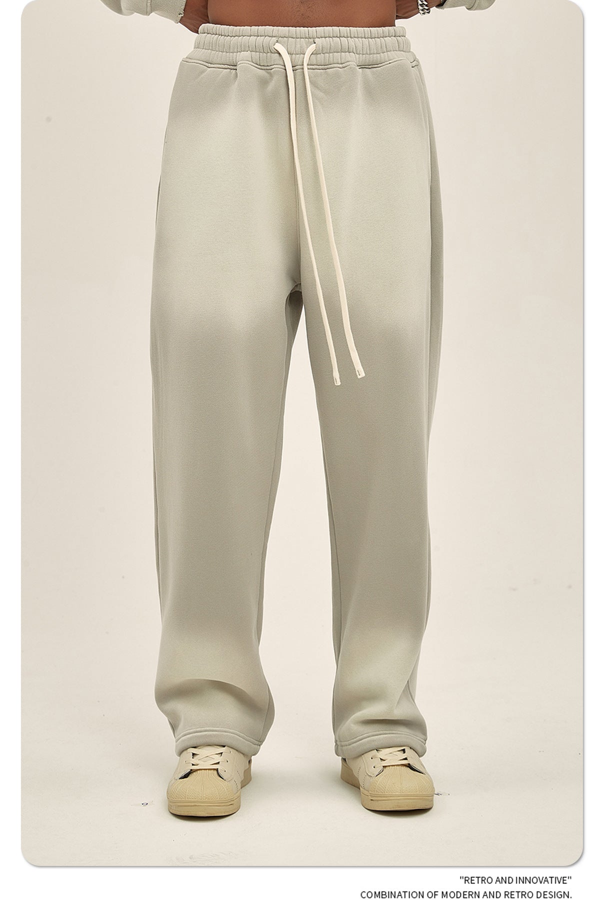 ARTIE 360g Spray Dye Distressed Casual Pants