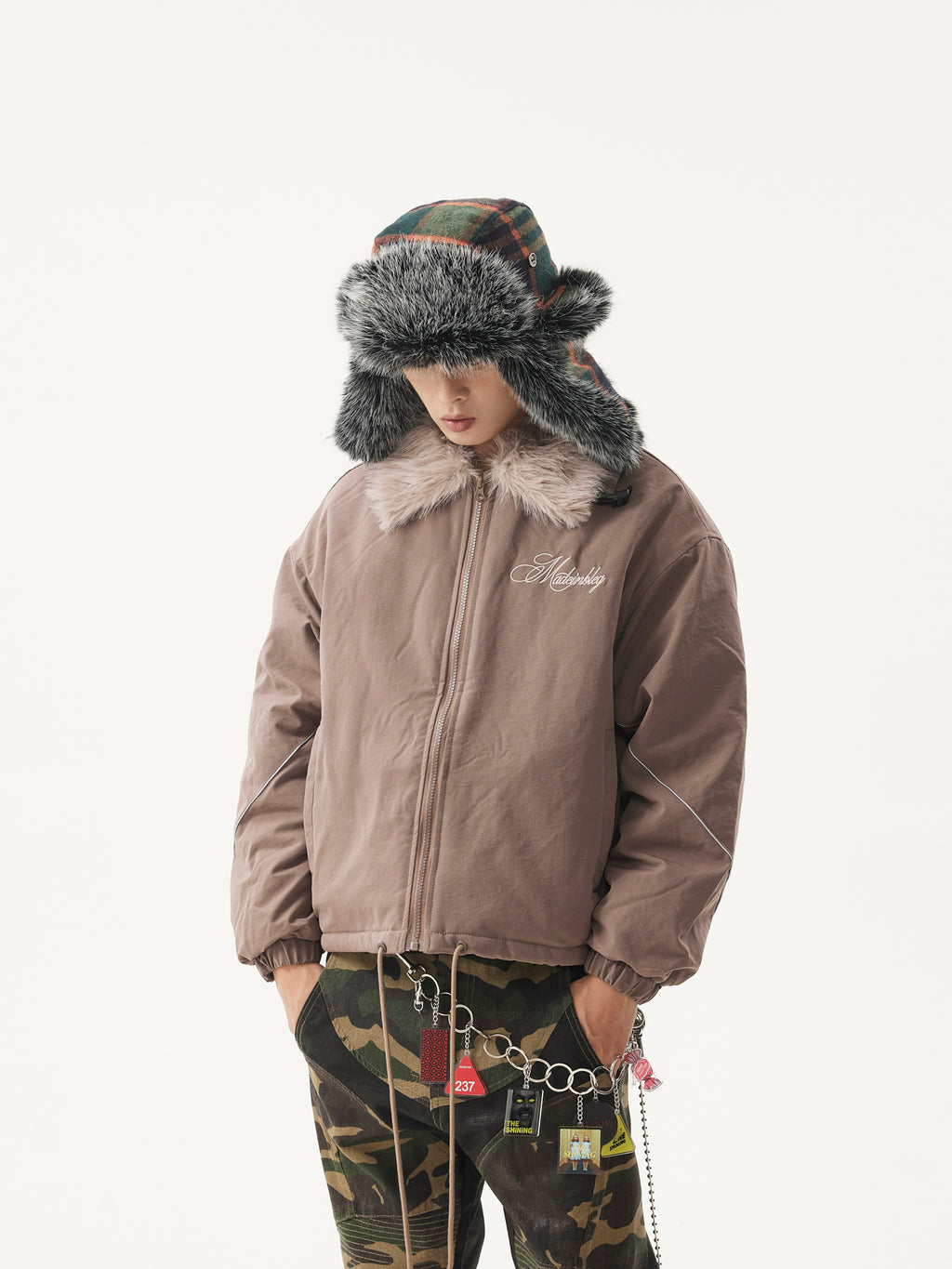 BTSG Fur Collar Cargo Jacket