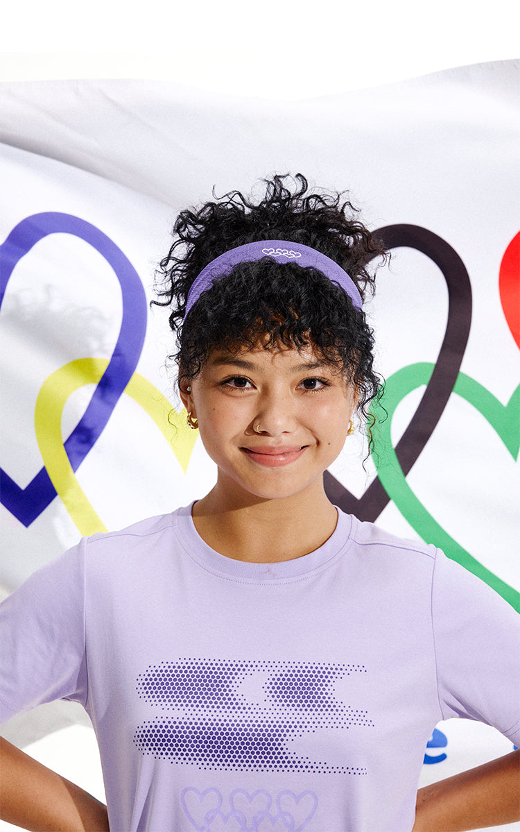 تيشيرت الجري CryingCenter Paris Olympics أرجواني سائل الأمونيا يسمح بالتهوية