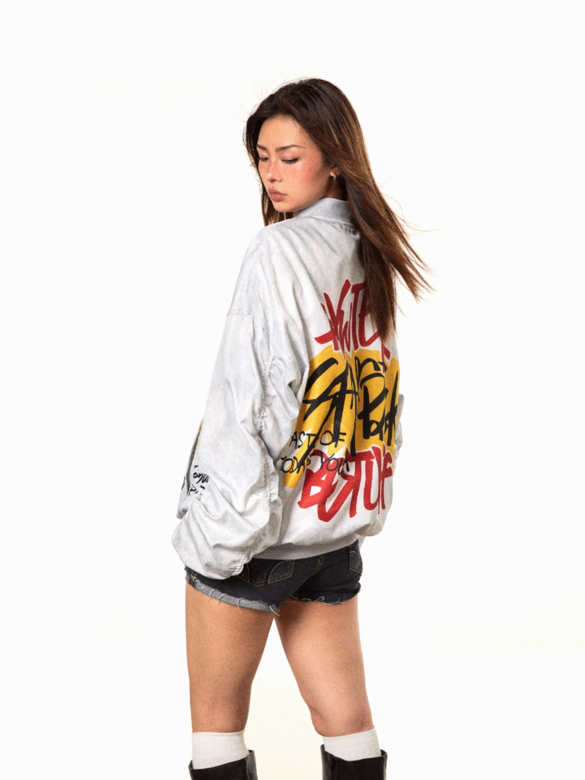 BLACKBB Graffiti Pioneer Flight جاكيت بسحاب لراكبي الدراجات النارية