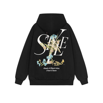 harshandcruel floral embroidery STYLE HACR Zipper Hoodie