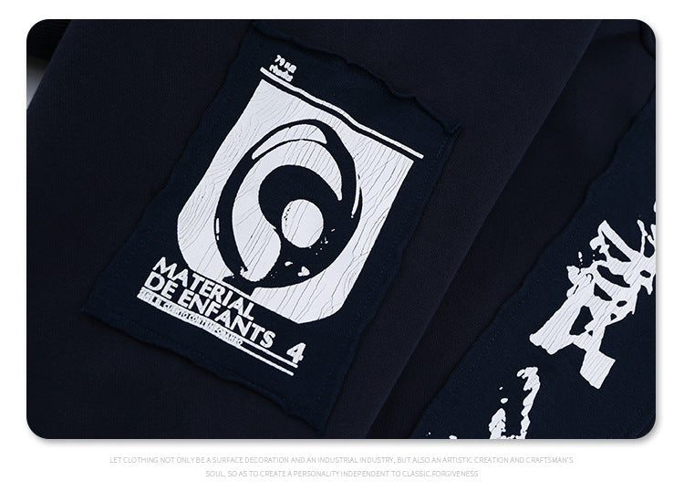 FORGIVNESS Melancholy Rich ERD Cropped Silhouette Zipper Hoodie