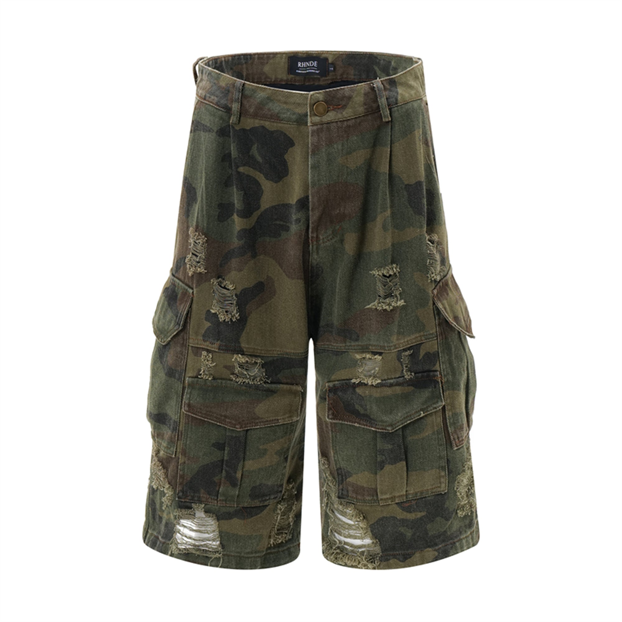 BTSG Camouflage Cropped Pants Cargo Shorts Tide