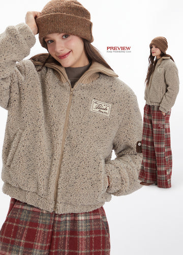 Nariele American Vintage Polar Wool Fleece Cotton Jacket