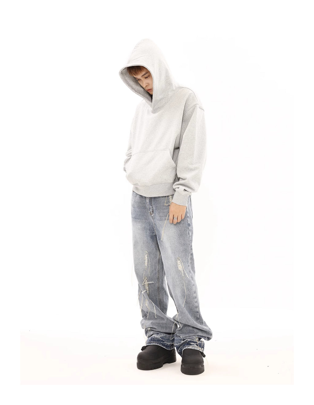 BTSG Cropped Commuter Boxy Hoodie