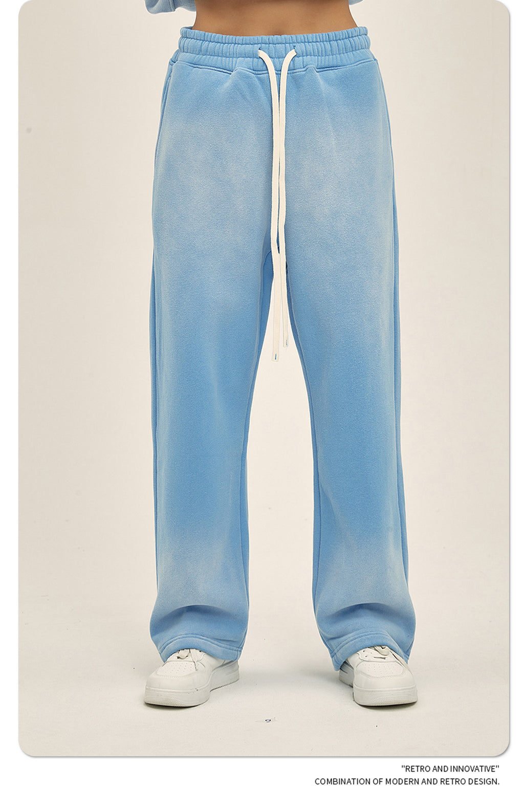 ARTIE 360g Spray Dye Distressed Casual Pants