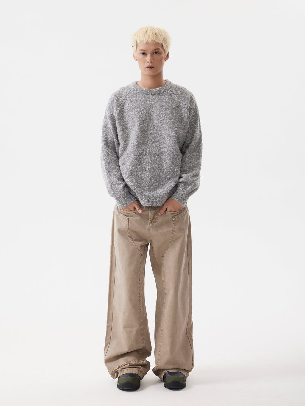 BTSG Lazy Raglan Neck Knit Sweater