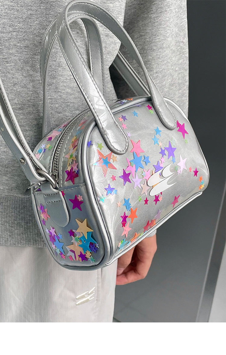 CryingCenter Y2K Star Shiny Boston Bag