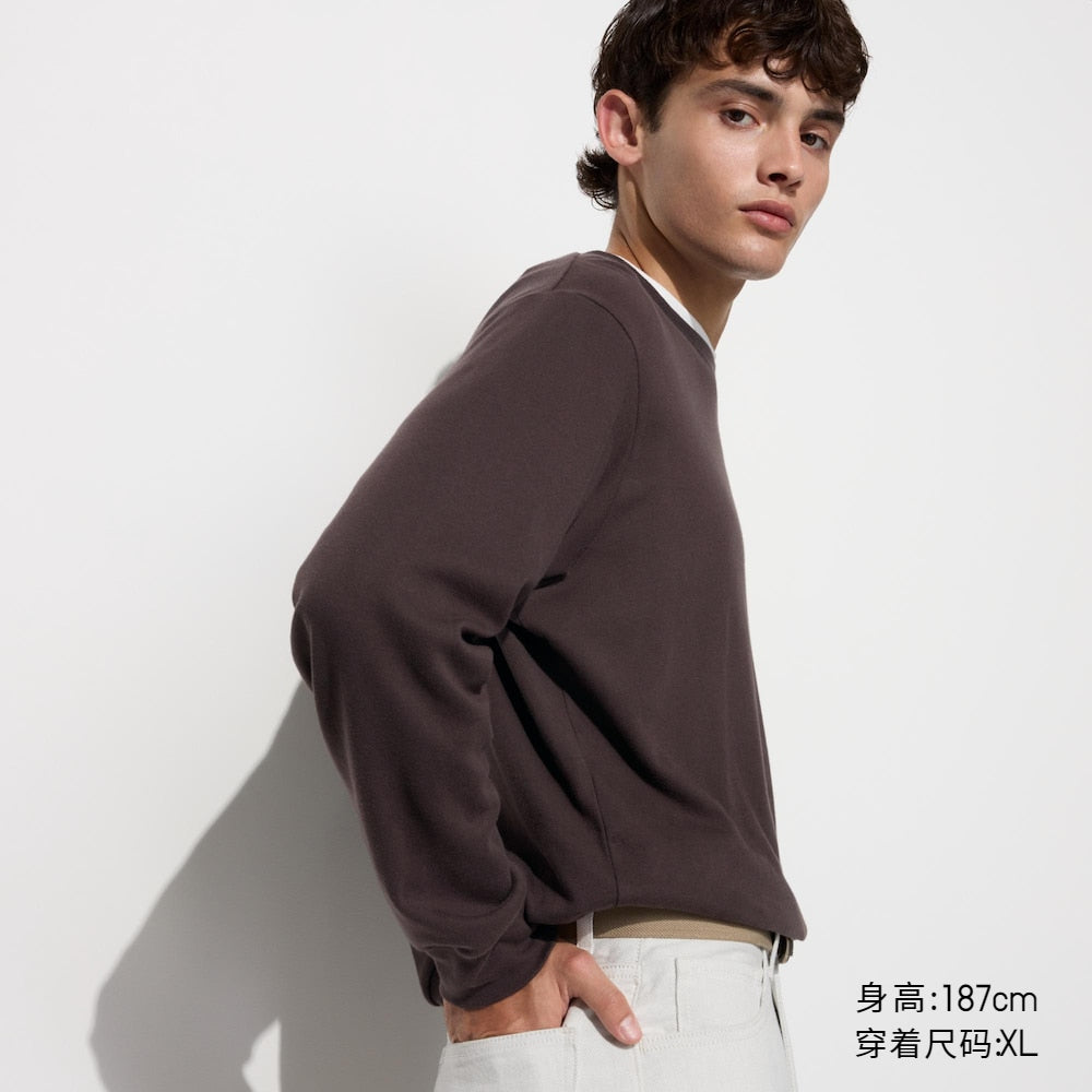 Uniqlo Couple Soft Crew Neck Long Sleeve Tee