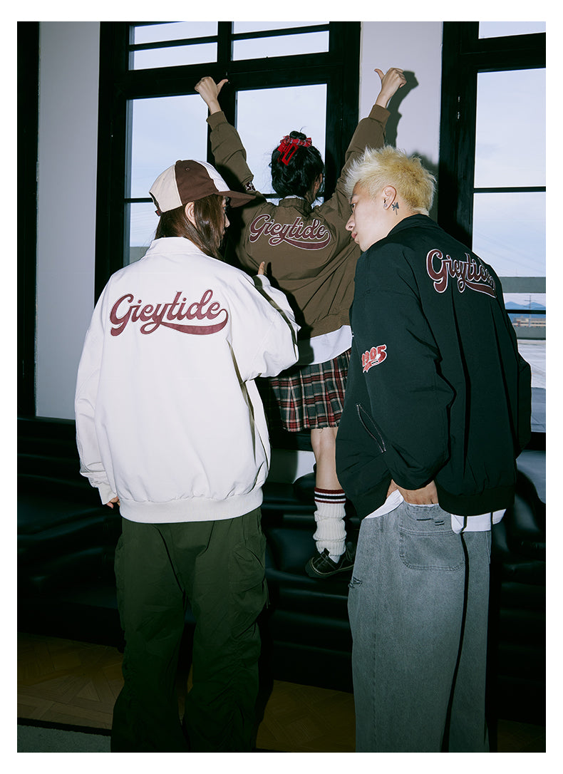 lemanism Embroidery College Jacket