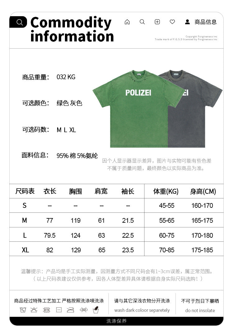 FORGIVNESS  American Retro Vintage Destruction Kanye Tee