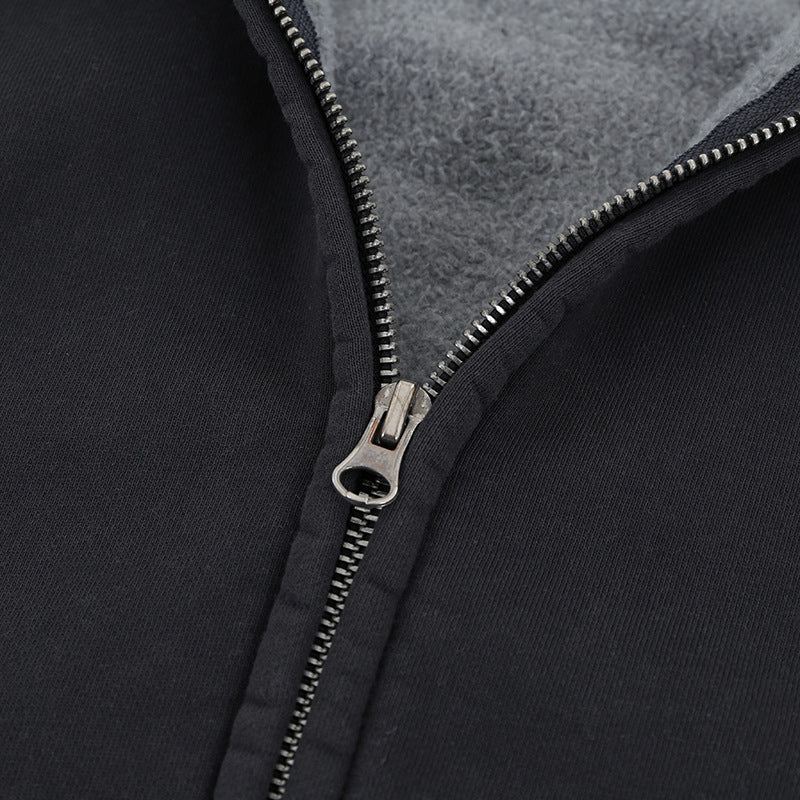 FORGIVNESS Heavy Cleanfit Washed Cardigan Zipper Hoodie