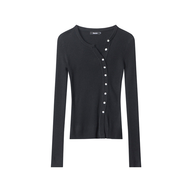 Nariele Long-sleeved Knitted Cardigan Women's Thin Knit Sweater