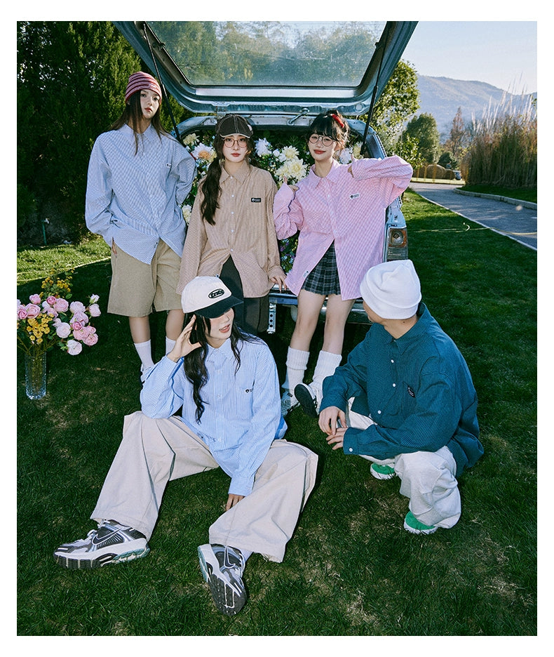 Lemanism Japanese Vertical Striped Shirt