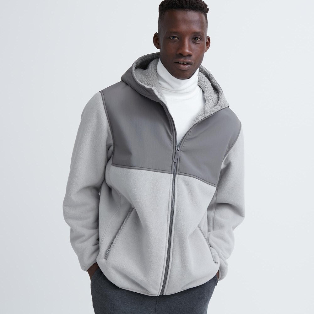 UNIQLO Windproof Fleece Hooded Jacket