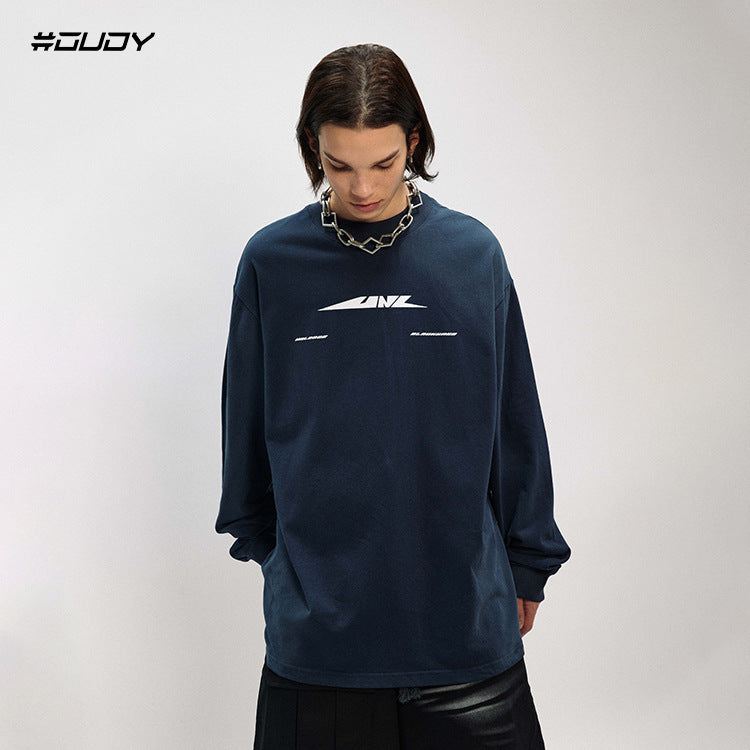 #OVDY Street wear Long Sleeve Hand-sprayed Drop Shoulder Sweatshirt