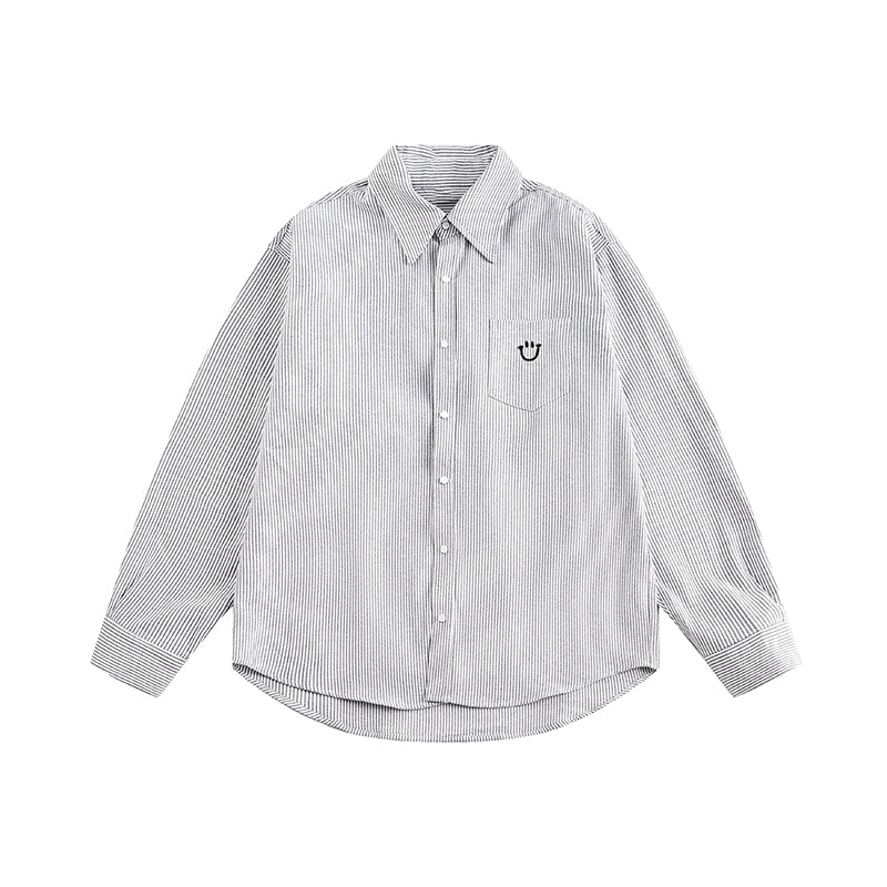 Lemanism Striped Smiley Shirt